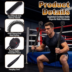 Nueva Cuerda de Batalla Inteligente Sin Cables 2 en 1 con Temporizador y Contador, Equipo de Fitness Portátil y Duradero para Entrenamiento de Brazos y Cardio - Product Image 4