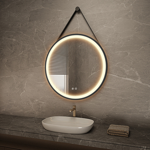 Espejo LED Redondo Inteligente Moderno con Marco y Diseño Gráfico, Garantía de 3 Años, Luz de 3000K-6000K para Uso en Hoteles, Apartamentos y Villas - Product Image 2