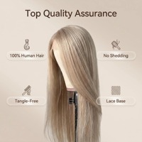 Peluca de Encaje Frontal 13x4, Tendencia del Mercado Americano y Europeo, Suave y Sedosa, Sin Desprendimiento, Sin Enredos, Rubio Platino, Rubio Ceniza, Balayage