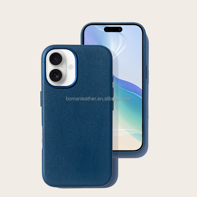 Luxury Nappa Leather Phone Case for iPhone 15 Pro Max & for iPhone 16 Pro Max Mobile Cell Phone Case with Camera Capture Button