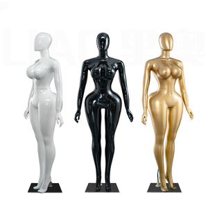 Maniquí de <span class=keywords><strong>Cuerpo</strong></span> Completo para Boutique, Maniquí Femenino Curvilíneo BBL, Cintura Pequeña y Caderas Anchas, Maniquíes de <span class=keywords><strong>Cuerpo</strong></span> Completo Dorados - Product Image 2