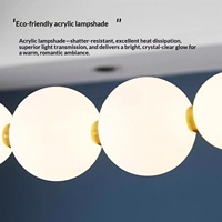 Lustre en fer style crème nordique, design minimaliste moderne avec éclairage LED pour restaurant, bar et salon - Garantie de 3 ans