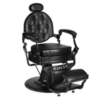 Fauteuil de Barbier Vintage Noir Hydraulique Pas Cher pour Hommes, Chaise de Salon avec Appui-tête Réglable et Repose-pieds Rabattable, Vente Directe Usine pour Salon de Coiffure