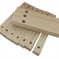 Natural Pine Wood Strips Building Blocks Smooth Sanded Wooden Planks Unpainted Stacking Educational Toy for Kids DIY Craft