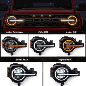 Buena calidad impermeable coche luz de conducción faro blanco <span class=keywords><strong>amarillo</strong></span> LED faro para <span class=keywords><strong>Ford</strong></span> <span class=keywords><strong>Bronco</strong></span> 2021-2023 - Product Image 4