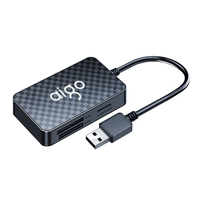 Lecteur de cartes multi-fonctions 4 en 1 USB 3.0 SD TF CF MS Adaptateur de mémoire 5 Gbps avec câble de 15 cm pour appareil photo reflex numérique, caméra d'action, drone, PC Prêt à être expédié