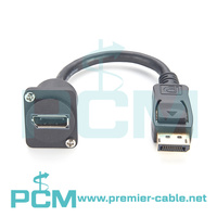 Câble d'extension XLR mâle-femelle de type D pour montage sur panneau, moniteur vidéo, projecteur, câble de montage sur châssis DP vers DP