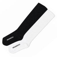 Chaussettes d'affaires personnalisées en gros avec logo, chaussettes de compression pour hommes, chaussettes en coton chaudes jusqu'au genou, chaussettes tubulaires longues en coton