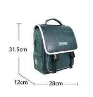 Mochila escolar japonesa de alta gama personalizada, estilo universitario, con protección para la columna vertebral, impermeable, a rayas, para estudiantes de primaria.