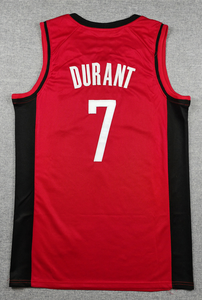 Nouveaux styles et haute qualité, <span class=keywords><strong>basket</strong></span>-ball pour hommes, broderie cousue, noir et blanc # 7 maillots des <span class=keywords><strong>Rockets</strong></span> <span class=keywords><strong>de</strong></span> <span class=keywords><strong>Houston</strong></span> <span class=keywords><strong>de</strong></span> Kevin Durant - Product Image 3