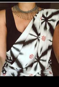 Sari en coton Chanderi moderne tendance Ritu Fashion avec Salwar Kameez en organza et georgette, séchage rapide, toutes saisons, pour les fêtes - Product Image 4