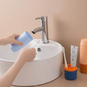 Travel Size 3 In 1 Oral Care Set With Toothbrush <b>Toothpaste</b> And Mouthwash Cup Portable Storage For Travel Use - Product Image 4