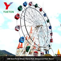 Grande Roue Géante de 30m pour Parc d'Attractions, 18 Cabines, Équipement Électrique pour Parc Thème Extérieur