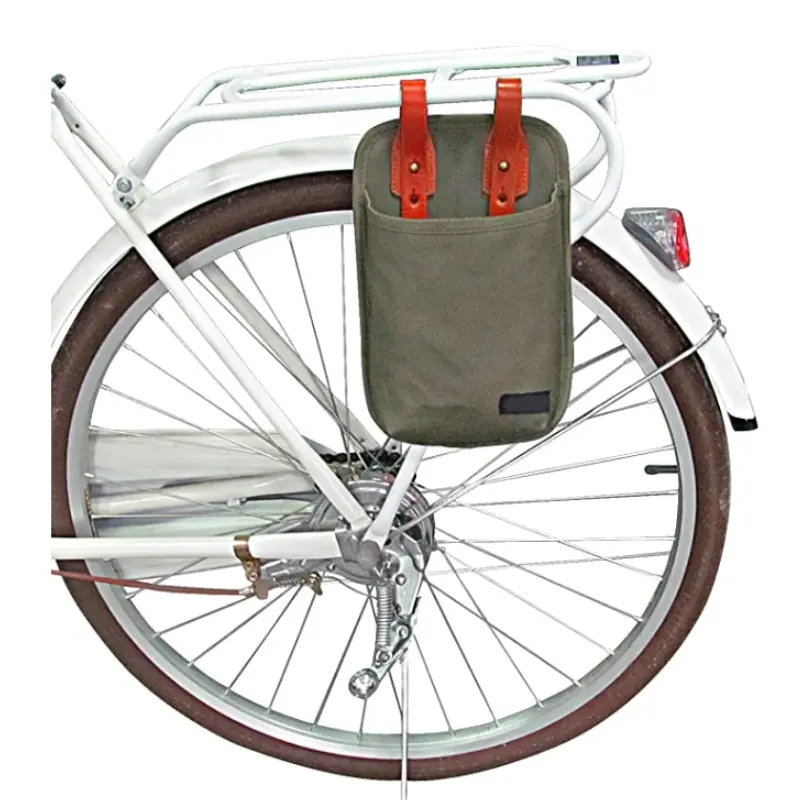 कस्टम लोगो यात्रा आउटडोर कैनवास चमड़े साइकिल यू-लॉक ढोना बाइक ताला पिस्तौलदान फ्रेम बैग उपकरण बैग
