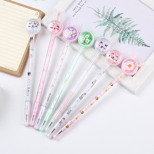 หลิวหยวนจินปากกาเจล 0.5 มม. ปลายเข็ม หมึกหลากสี กระบอกใสพร้อมเลื่อมสำหรับนักเรียนเครื่องเขียนสำนักงาน - Product Image 2