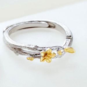 Romantic <b>Silver</b> Plated Flower and Tree Couple <b>Rings</b> for Women <b>Men</b> Wedding Engagement <b>Ring</b> Jewelry - Product Image 4