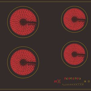 Fabricant OEM, plaque chauffante personnalisée avec verrouillage enfant, cuisinière électrique infrarouge à 4 brûleurs en céramique - Product Image 1