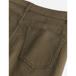 Pantalon décontracté pour homme en twill de coton léger, coupe droite et ajustée, nouveau style, poche latérale, logo personnalisé, faible MOQ, prix de gros, OEM - Product Image 5