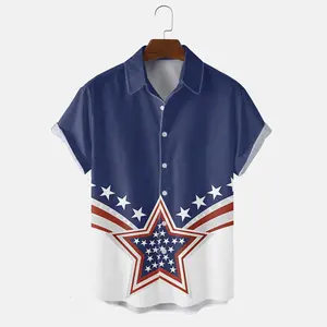 Summer Fashion Flannel Shirt For Men Custom Logo Printed ODM Men's Chemise Clothes With Unique Pattern