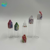 Bouteille compte-gouttes en PET bleu lac pour huiles essentielles et parfums, 30 ml, forme stylo, pour e-liquide V3 Freebase, vente en gros