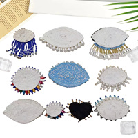 Patchs brodés faits main avec perles, sequins, yeux maléfiques, cristaux et perles pour chaussures, chapeaux, sacs et vêtements