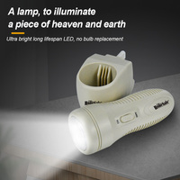 Lampe d'urgence LED multifonctionnelle 3-en-1 pour les pannes de courant, idéale comme veilleuse pour les salons et les couloirs d'hôtel.