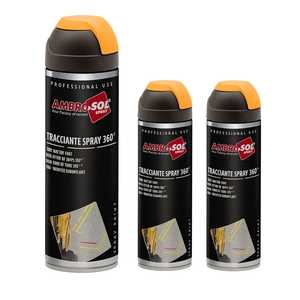 AmbroSol Tracriante Spray 360 Vernice Spray per Uso Professionale su Asfalto, Muri, Legno, Asciugatura Rapida, Arancione - Product Image 6