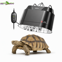 Lampe chauffante double dôme REPTIZOO pour reptiles, idéale pour importateurs, distributeurs, animaleries, commandes en gros, émetteur de chaleur céramique UVB, OEM