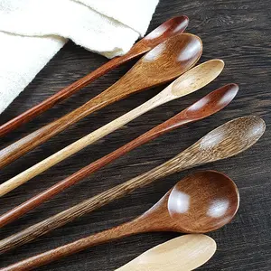 Venta caliente cocina utensilio de cocina herramienta sopa cuchara de té de madera