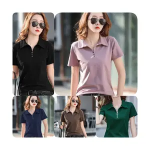 Custom Clothing Manufacturers Outdoor Sports Slim Fit Golf Shirt Long Sleeve Women Comfortable Buttons Polos Shirts