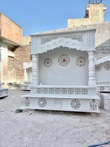 Exclusive Custom Made <strong>Indian</strong> Natural <strong>Stone</strong> Marble <strong>Temples</strong> for Home &amp; Pooja Religious Style <strong>Stone</strong> Crafts As Per Requirements - Product Image 3