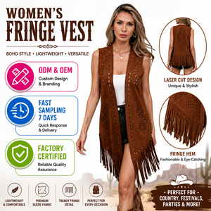 <span class=keywords><strong>Chaleco</strong></span> Vintage Ecológico para Mujer con Flecos, Remaches y Borlas, Estilo Hippie de los 70, Sin Mangas, <span class=keywords><strong>Disfraz</strong></span> de <span class=keywords><strong>Vaquera</strong></span> del Oeste, Ropa Exterior para Fiesta de Halloween - Product Image 1