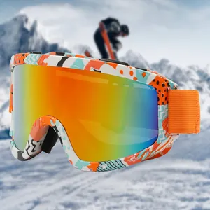نظارات الثلج ، نظارات التزلج على الجليد مقاومة للرياح من المصنع ، شعار مخصص للدراجات النارية ، نظارات خارجية UV400