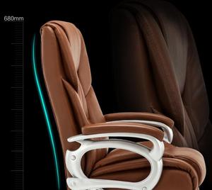 Meilleure chaise de bureau ergonomique en cuir et PU, pivotante, avec <span class=keywords><strong>fauteuil</strong></span> relevable et <span class=keywords><strong>repose</strong></span>-pieds, chaise de massage exécutive - Product Image 4