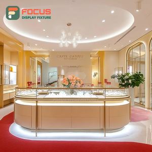 Système de présentation de bijoux de luxe pour la vente au détail, finition laminée, comptoir de présentation pour centre commercial - Product Image 4