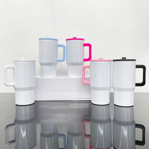 यूएस वेयरहाउस फ्लिप पुआल रिसाव सबूत खाली सबलिमिनेशन मैकरन बच्चों के 20 औंस स्टेनलेस स्टील यात्रा मग टंबलर हैंडल के साथ - Product Image 3