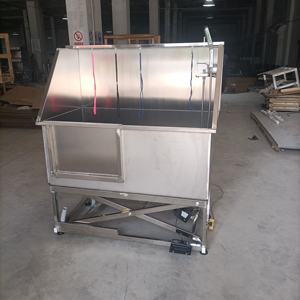 Pet Spa duş için küvet büyük köpek bakım küvet paslanmaz çelik gümüş sürdürülebilir 1 takım banyo ürünleri - Product Image 4