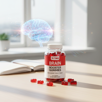 Bonbons gélifiés OEM/ODM aux saveurs de fruits, gommes nootropiques pour la mémoire, la concentration et l'énergie des adultes, naturelles et végétaliennes