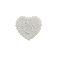 Patch brodé personnalisé en forme de cœur ou de fleur, avec sequins brillants, en twill 3D, à appliquer au fer, OEM