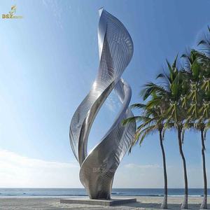 D & Z Sculpture Art Déco Moderne Abstraite en Métal et Acier Personnalisée - Product Image 2