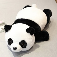 Offre Spéciale : Cadeau d'Anniversaire – Peluche Panda Personnalisée Allongée, Ultra Douce, en Coton PP Écologique