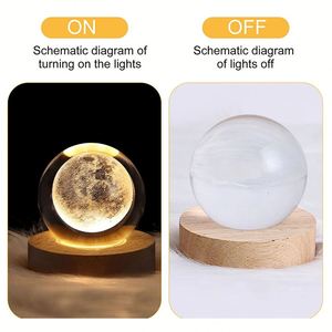 Electronic Present 3D Crystal <b>Night</b> <b>Light</b> LED Mood Lamp Wooden <b>Night</b> Lamp for Bedroom Decor - Product Image 2