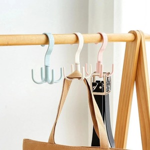 Four-Claw <b>Hook</b> Multi-Functional Multi-Purpose Movable <b>Hook</b> Rotatable Hanging Bag Hat Scarf Dormitory Storage Punch-Free - Product Image 4