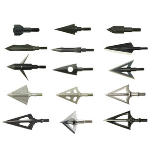 Bắn Cung Cố Định 2-4 Blades Broadhead Arrowhead 100 Hoặc 125 Hạt Thép Không Gỉ Mũi Tên Head Hunting Mẹo - Product Image 3