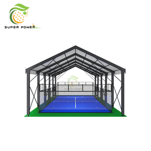 Cancha de Pádel con Techo de Acero Personalizado, Cancha Deportiva con Techo Panorámico <span class=keywords><strong>Exterior</strong></span> - Product Image 1