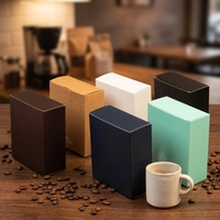 Boîtes d'emballage personnalisées pour café, cartons pliants en papier imprimés sur mesure pour grains de café, café moulu, emballage de vente au détail