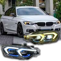 Phares LED pour BMW F30 Série 3 (2013-2018) – Style Ikon, double couleur, DRL modifiés, Plug and Play
