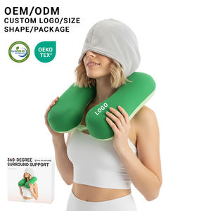 Подушка для путешествий с капюшоном, портативная, с высокой поддержкой, из пены с эффектом памяти, U-образная, для самолета, с возможностью нанесения логотипа на заказ от собственного производителя - Product Image 1