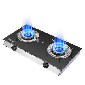 Plaques de cuisson à <span class=keywords><strong>gaz</strong></span> à <span class=keywords><strong>2</strong></span> brûleurs en verre trempé Capuchons de brûleurs amovibles avec protection contre la flamme Cuisinière à <span class=keywords><strong>gaz</strong></span> pour la cuisine domestique - Product Image 3