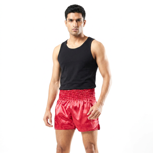 Men's Professional Muay Thai Boxing Shorts Custom Bulk Wholesale Breathable Polyester Fabric Stretch Feature for MMA Shorts - Product Image 1